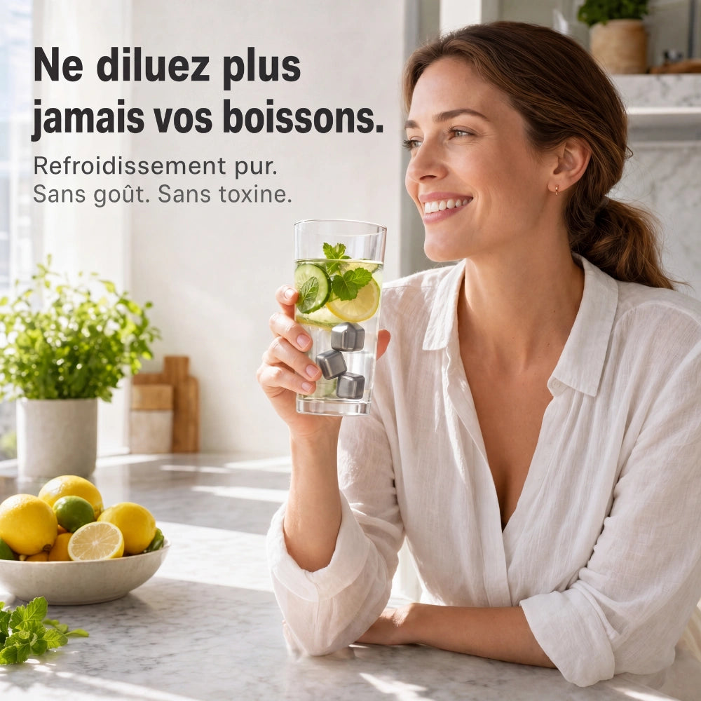 Glaçons en titane réutilisables
