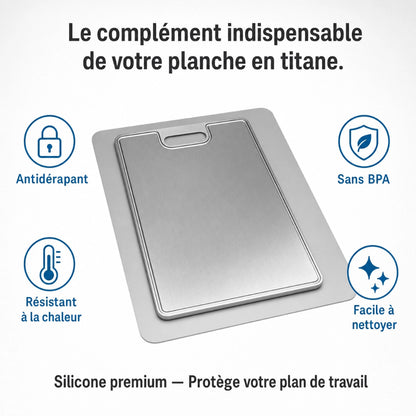 Tapis antidérapant pour planche à découper