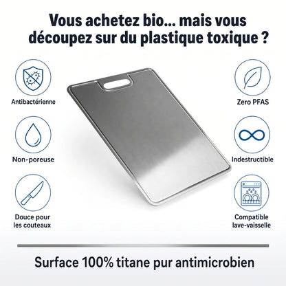 Planche à découper en titane (antimicrobienne)