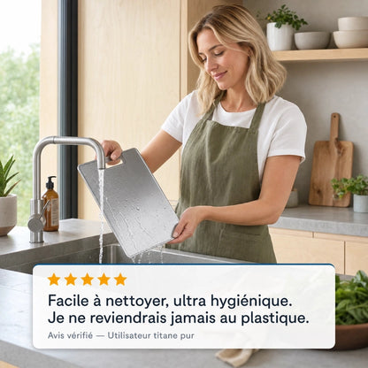 Planche à découper en titane (antimicrobienne)