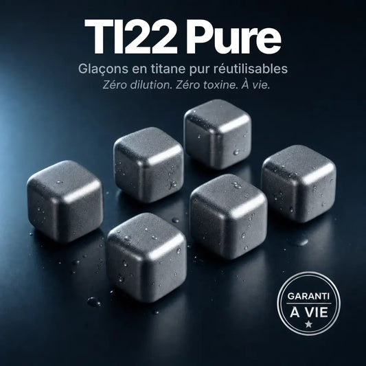 Glaçons en titane réutilisables